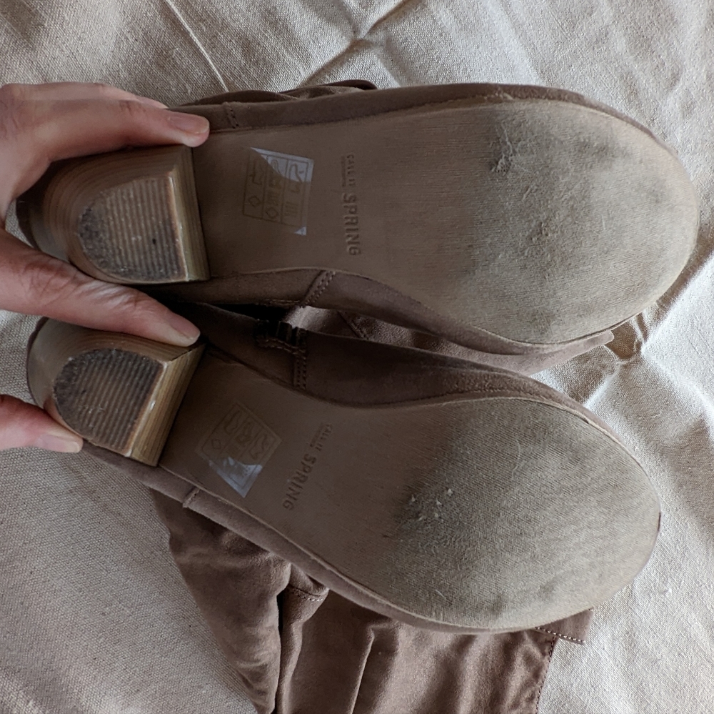 Call It Spring Slouchy Taupe Boots - Picture 3 of 8